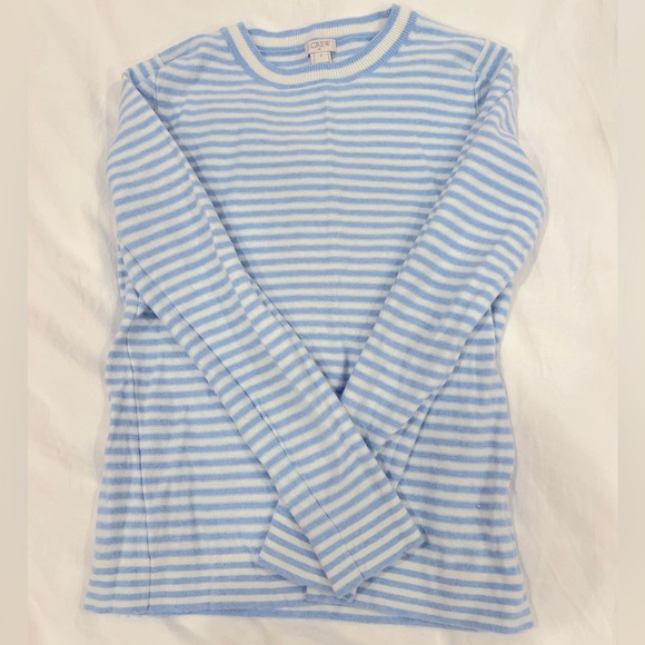 Jcrew size small blue and white striped sweater. Worn once. - Picture 1 of 1